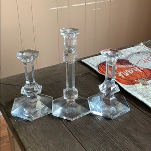 Crystal candle holders